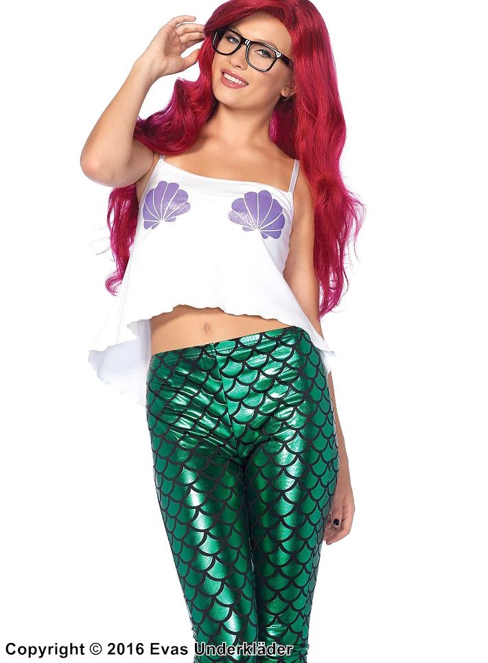 Mermaid, costume top and leggings, fish scales